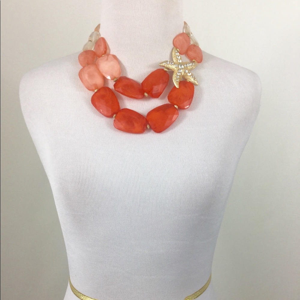 Coral Starfish Necklace